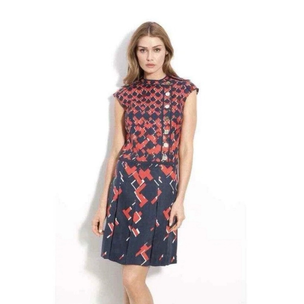 Gorgeous Tory Burch navy and red Dress, size 12